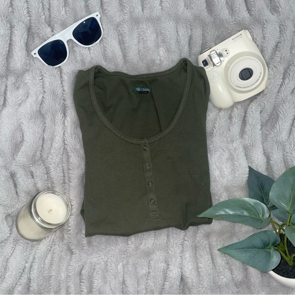 Green Long Sleeve Tee from Wild Fable